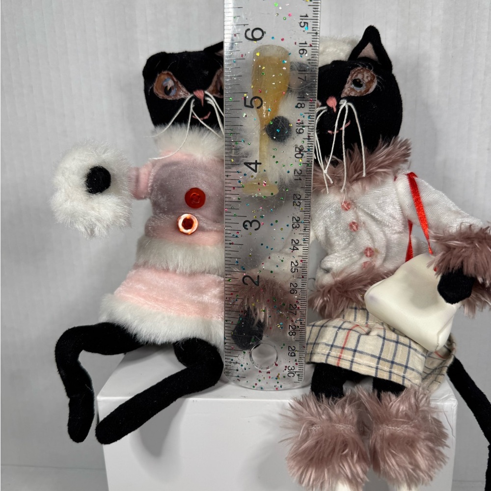Unique two Black cats dressed in fashionable handmade outfits - Picture 7 of 9